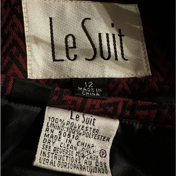 Le Suit red/black falling leaves skirt sets (2pcs) size 12 - Picture 9 of 10